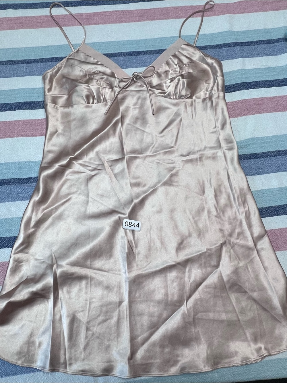 Delta Burke Satin Slip Chemise in Champagne Blush